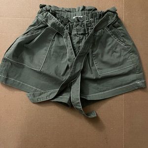 Cotton On Kids - Belted Sage Green Pocket Shorts
